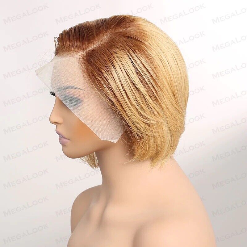 Human Hair Wig Wigs Women Wear & Go Pixie Lace Front Short Wig UK Straight-Human Hair Glueless Bob Wig-Chic Luxe Hair