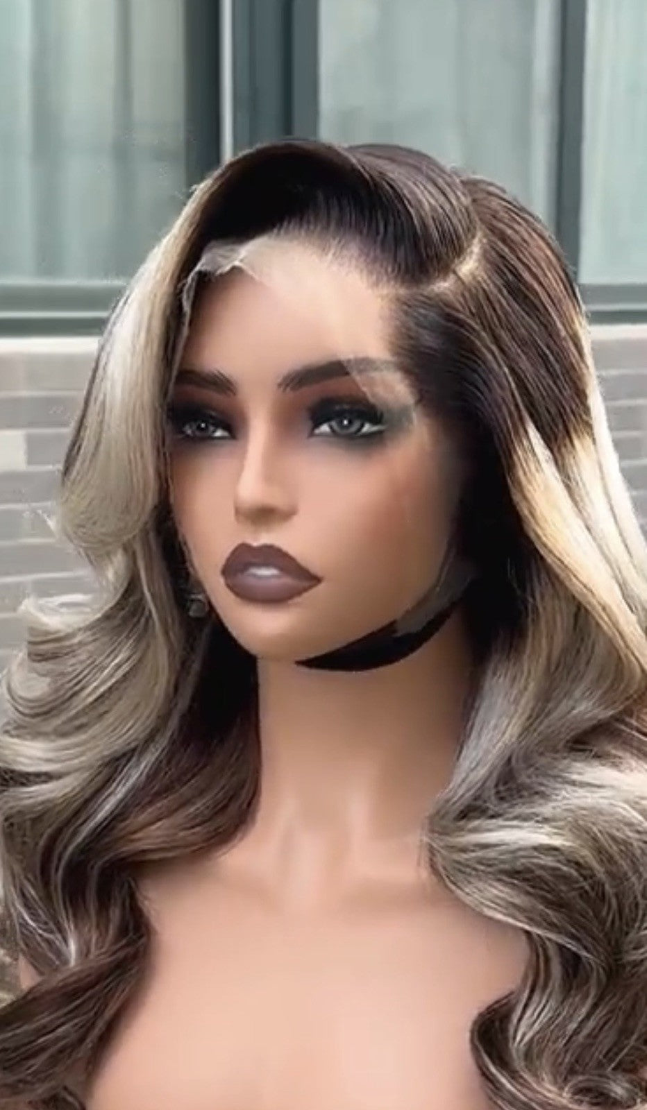 Pre Styled Ready To Wear Wavy Human Hair Glueless 250% Density Wig Custom Color
