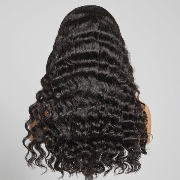 Women Human Hair Wig Glueless Highlight Wavy Lace Front Long Wigs 210% Full UK-Human hair wig-Chic Luxe Hair