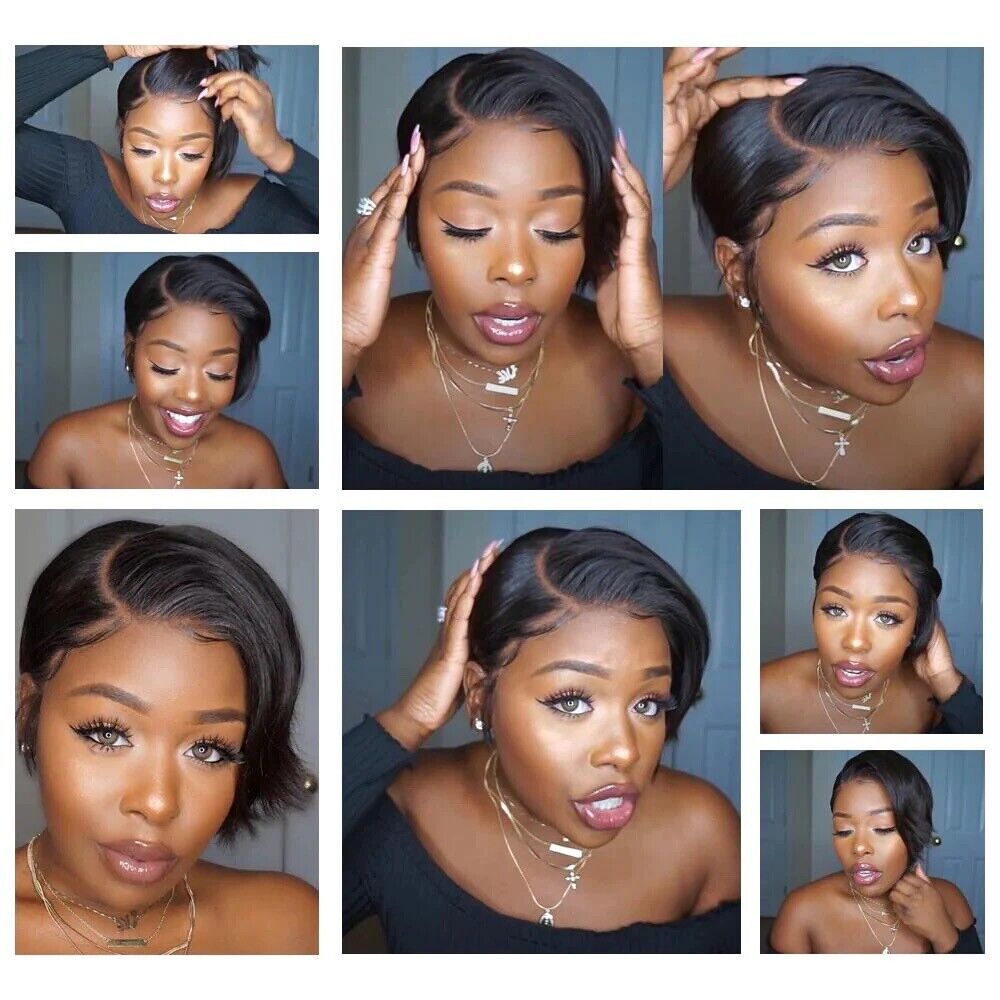 Human Hair Wig Wigs Glueless Women Wear & Go Lace Front Pixie Short Wig UK-Human Hair Glueless Bob Wig-Chic Luxe Hair