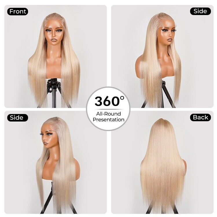 Human Hair Wigs Glueless Pre Styled Wear Go Lace Front Blonde Wig Women-Human hair Glueless wig-Chic Luxe Hair