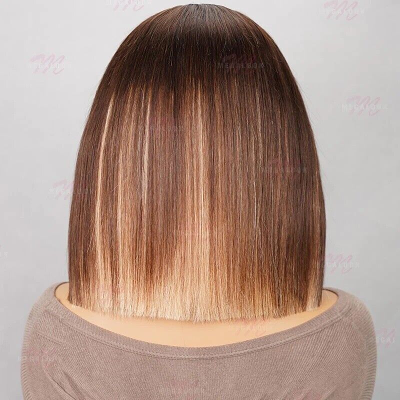 Human Hair Wigs Glueless Women Lace Front Straight Wear And Go Short Wig UK-Human hair wig-Chic Luxe Hair