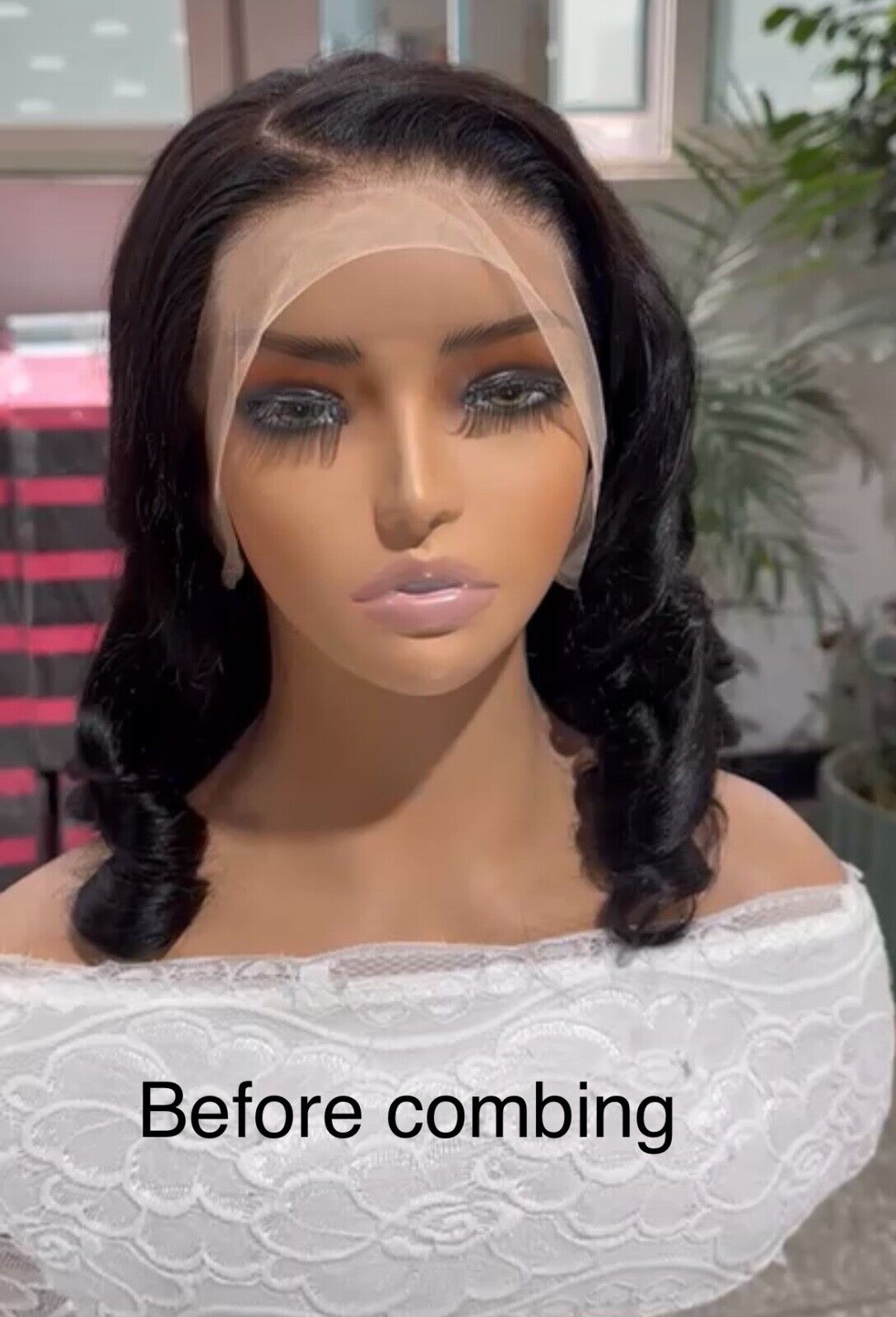 Human Hair Wigs Glueless Bouncy Lace Front Loose Wave Short Wig Women UK-Human Hair Glueless Bob Wig-Chic Luxe Hair