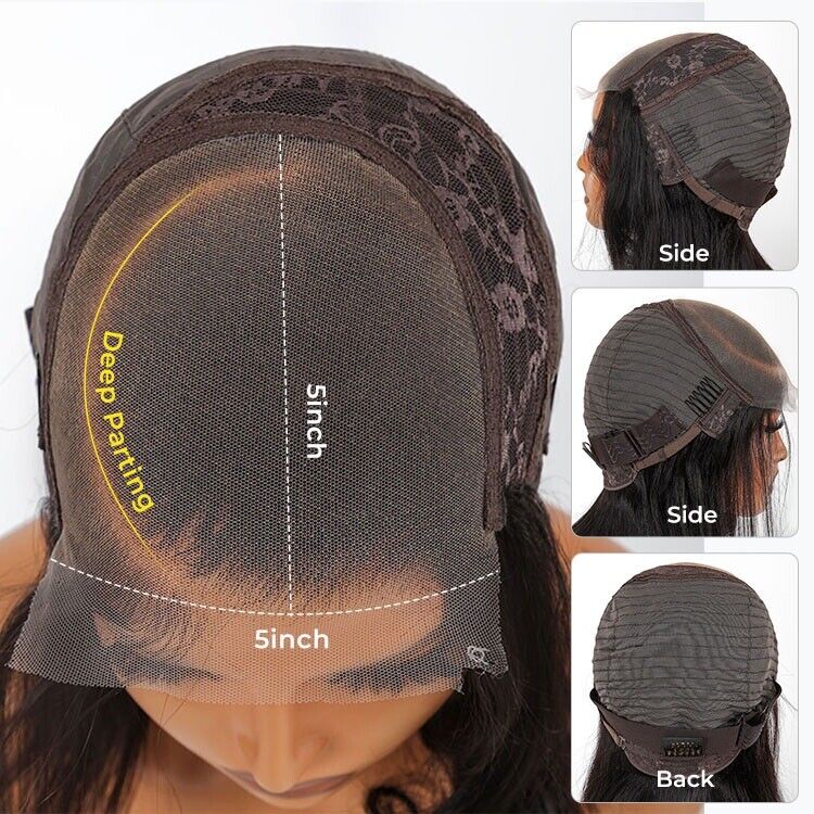 Human Hair Wigs Side Bang Layered Cut Wavy Bob Wig Glueless Women Wig UK-Human Hair Glueless Bob Wig-Chic Luxe Hair