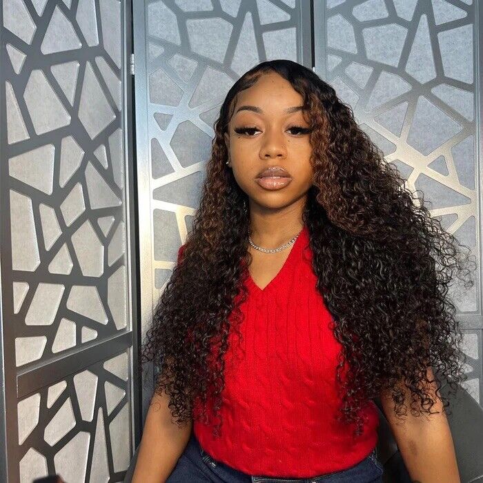 Women Human Hair Wig Glueless Curly Full Lace Front Long Short Wigs UK P30 Ombre-Human hair wig-Chic Luxe Hair