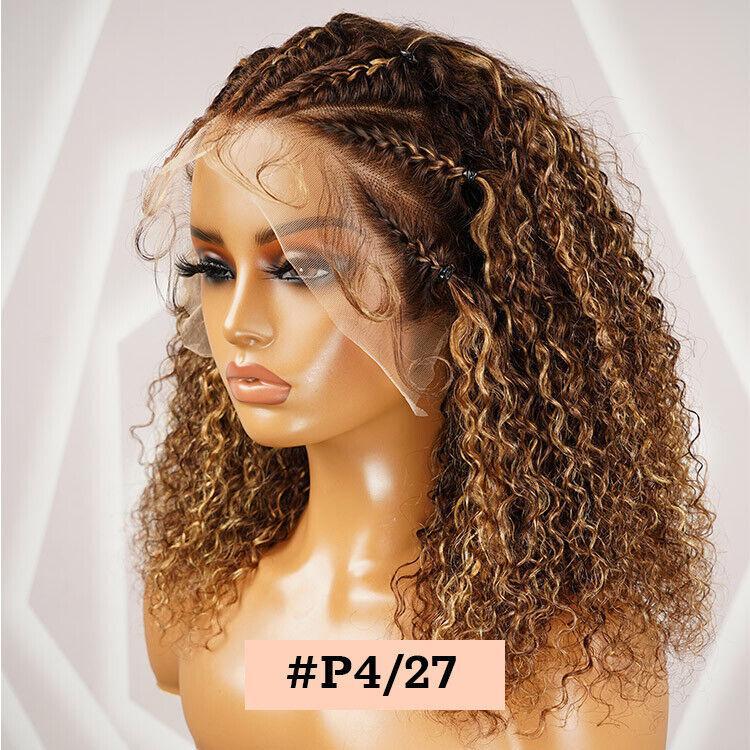 Women Human Hair Wigs Glueless Braided Full Lace Front Curly Short Long Wig UK-Human hair Glueless wig-Chic Luxe Hair