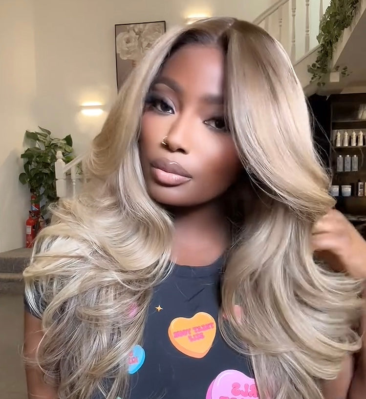 THE ADELINE
Mocha Ash Blonde Melt Wave Wig