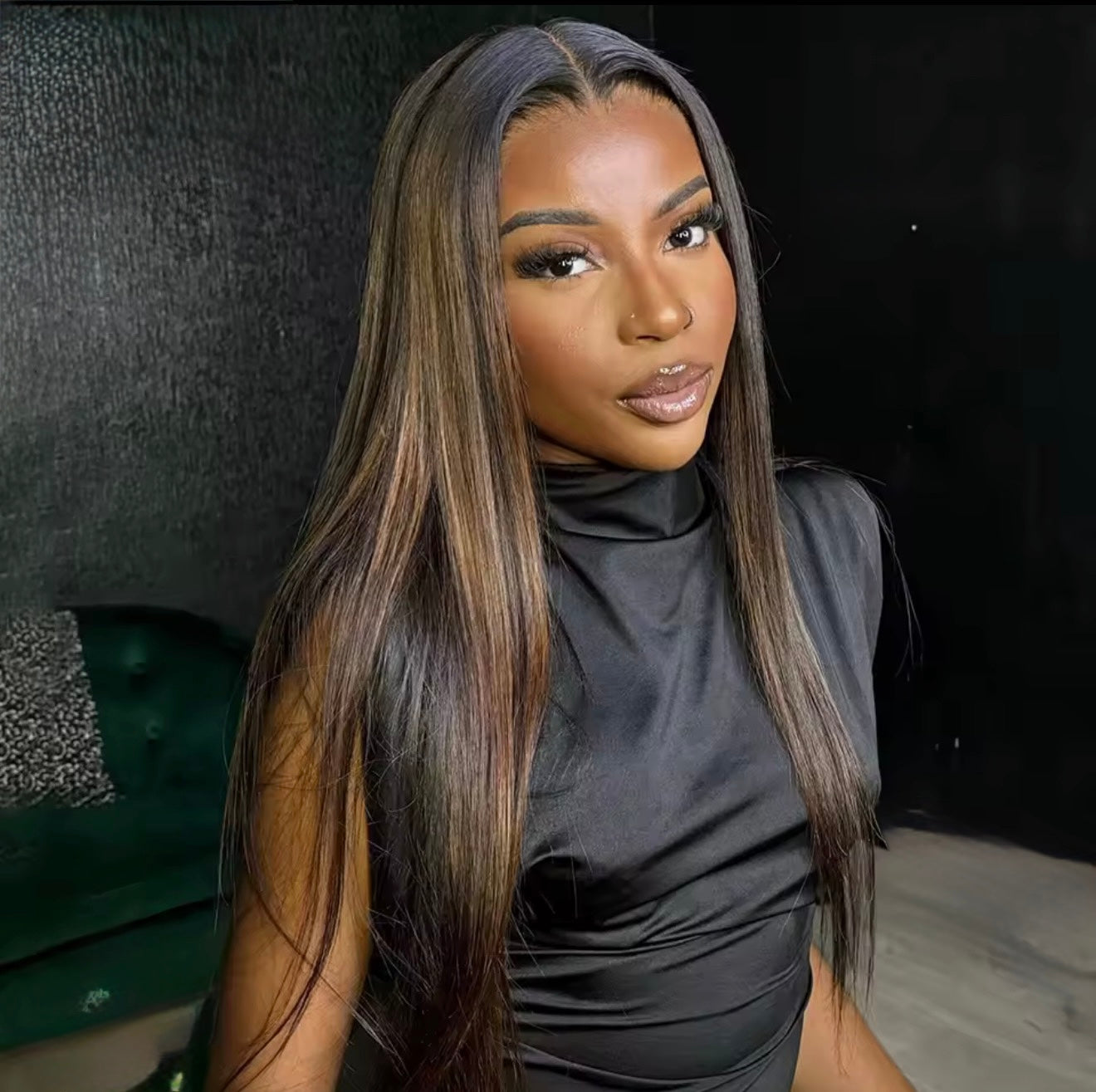 THE VIVIENNE
Mocha Caramel Balayage Silk Press Wig