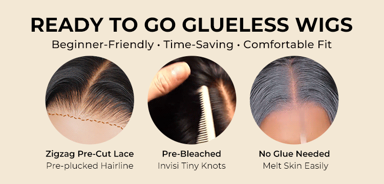 Pre-Styled Glueless Wigs