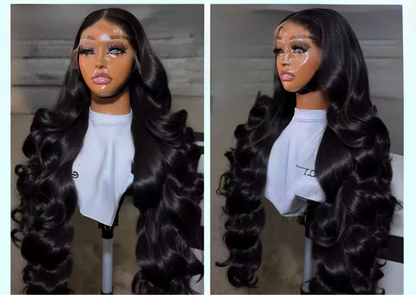 Raw Vietnamese SDD Body Wave Glueless Lace Front Wig 300% Density 30inch Wig
