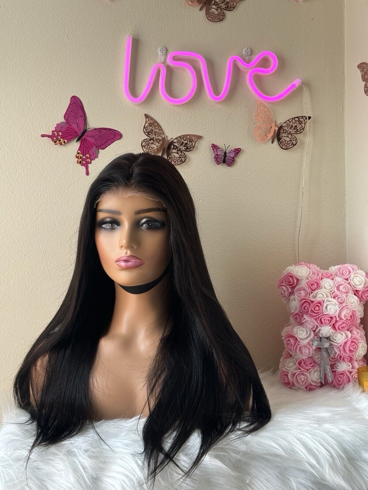 Human Hair Wigs Ready To Wear Glueless Pre Cut Lace Straight Wig