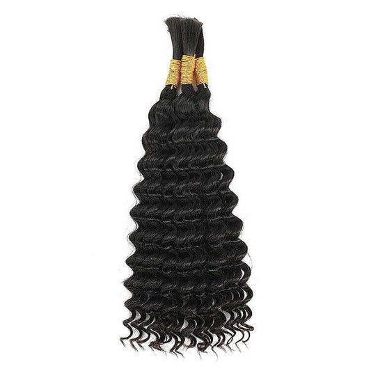 Curly Human Hair Bulk For Braiding Boho Braids Crochet Braid 2 Bundle Bulk Lot