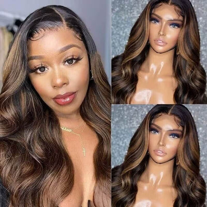 Human Hair Wigs Wig Glueless Wear and Go Women Pre-cut Lace Front Curly Long UK