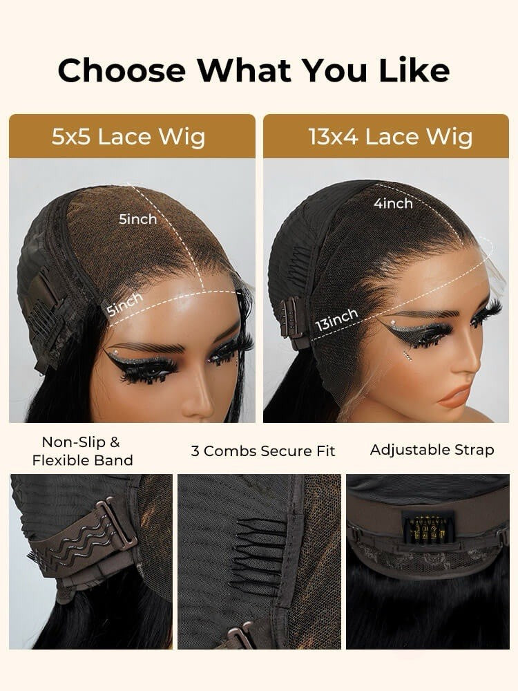 Pre Styled Face-Framing Layered Cut Body Wave Side Part 250% Density Wig