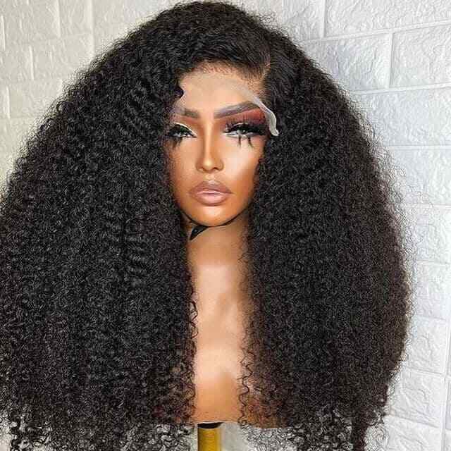 Human Hair Wigs Women Glueless Full Lace Front Kinky Curly Long Short Wig UK