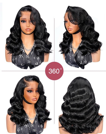 250% Density Ready To Go Bleached Pre Cut Lace Side Part Wavy Layer Cut Wig