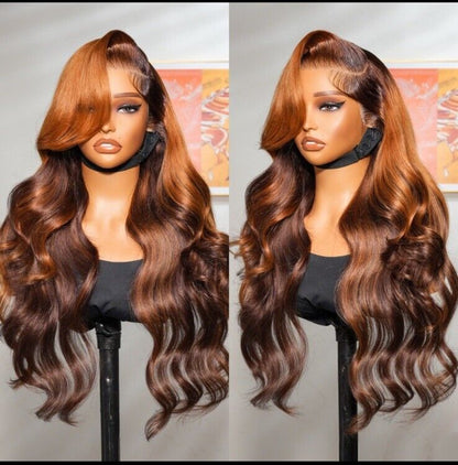 Full Lace Front Pre Styled Customised Style Wavy 250% Density Human Hair Wigs