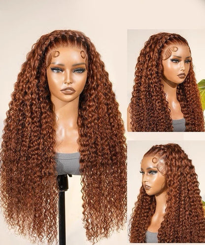 Human Hair Glueless Pre Styled Ready To Wear Lace Front 250% Density Curly Wig