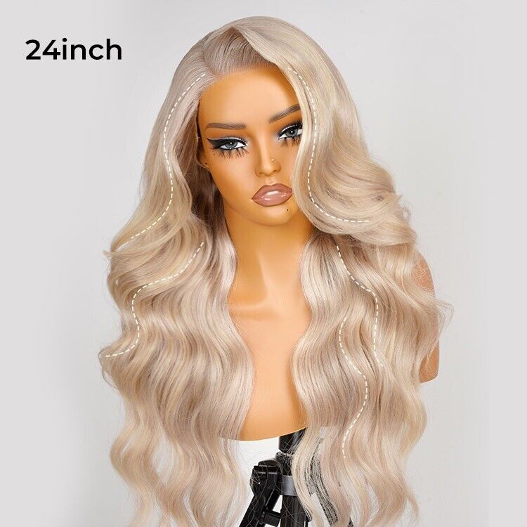 Human Hair Glueless Ready to Go Wig 250% Density P18/613 Ombre Blonde Hair Women