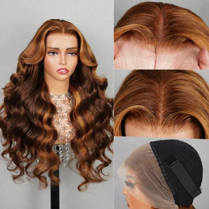 Human Hair Wigs Wig Glueless Wear Go Women Pre-cut Lace Front Loose Wave UK