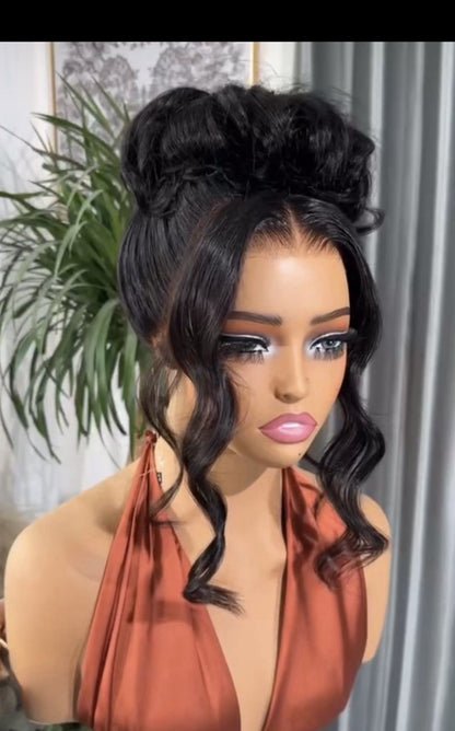 Glueless Ready To Wear 360 Lace Front Human Hair Wigs  Pre Styled Wig