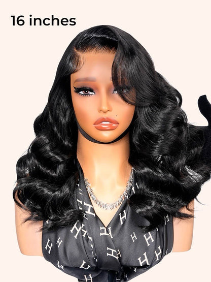 Side Part Loose Body Wave 13x6 HD Lace Frontal Wig Chocolate Brown Human Hair