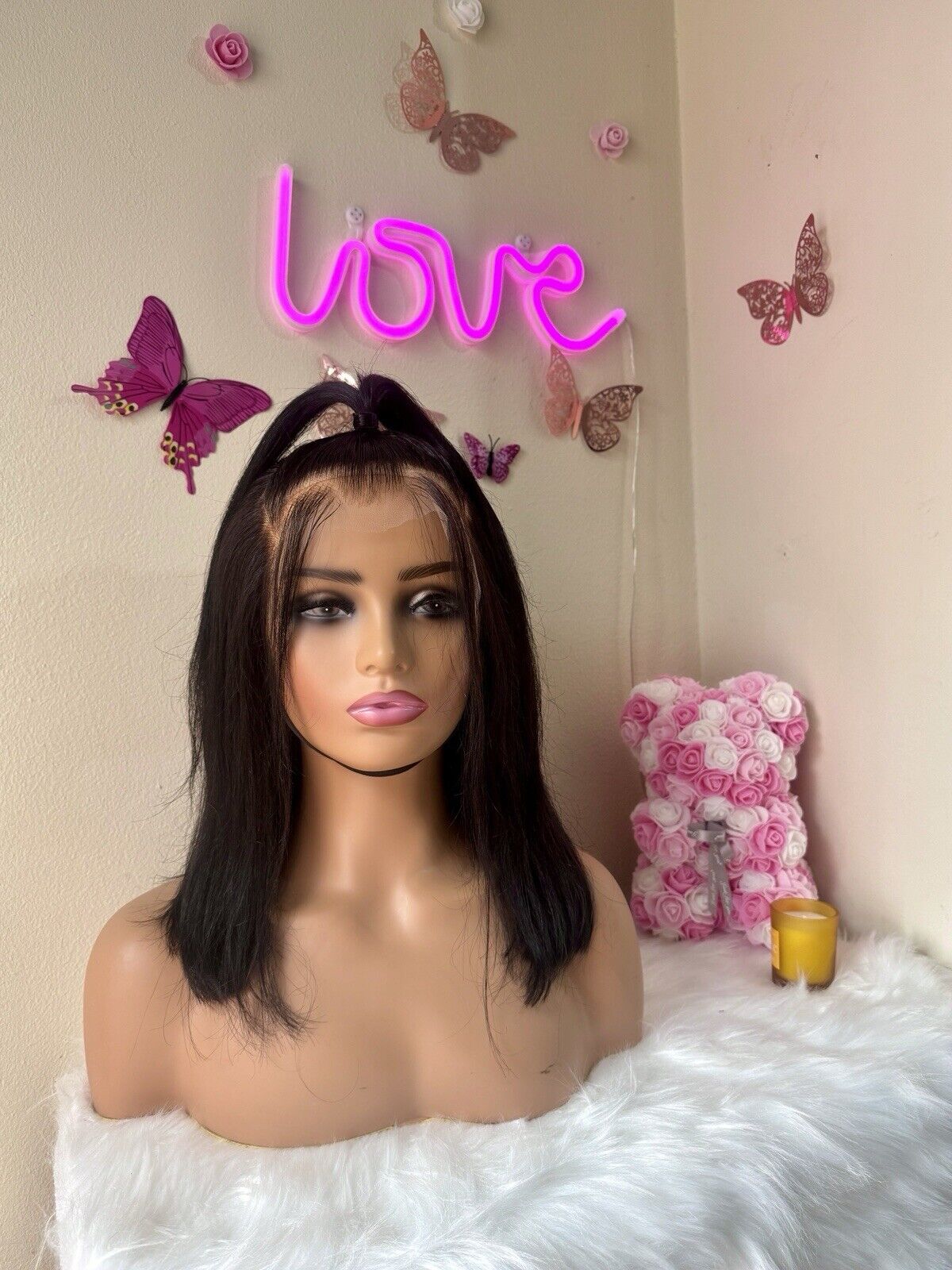 Human Hair Wigs Ready To Wear Pre Styled Glueless Lace Front Straight Bob Wig UK-Chic Luxe Hair