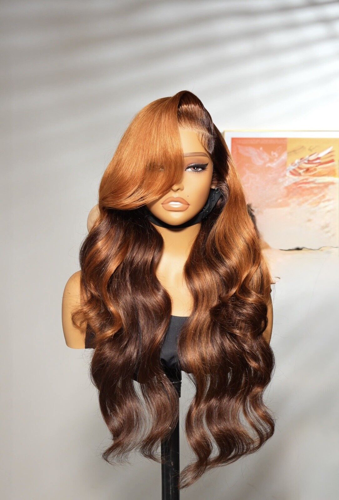 Full Lace Front Pre Styled Customised Style Wavy 250% Density Human Hair Wigs