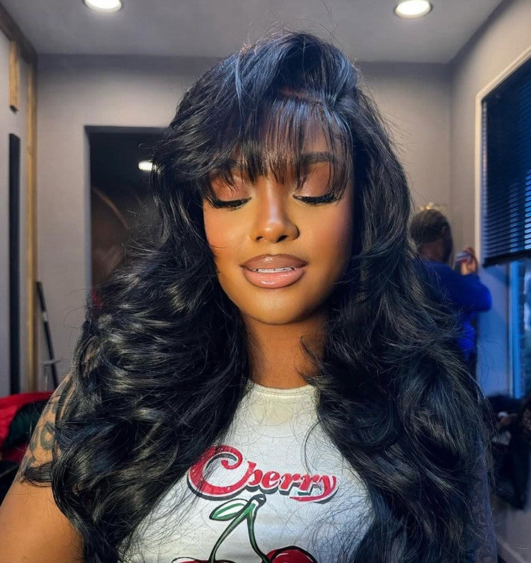 Pre Styled Side Part Loose Wave Glueless Layered Cut Wear And Go Human Hair Wig