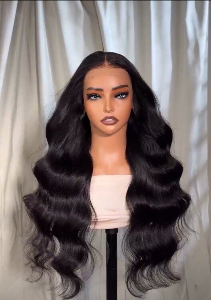 Human Hair Wigs Loose Body Wave Glueless Lace Frontal Wig 250% Density