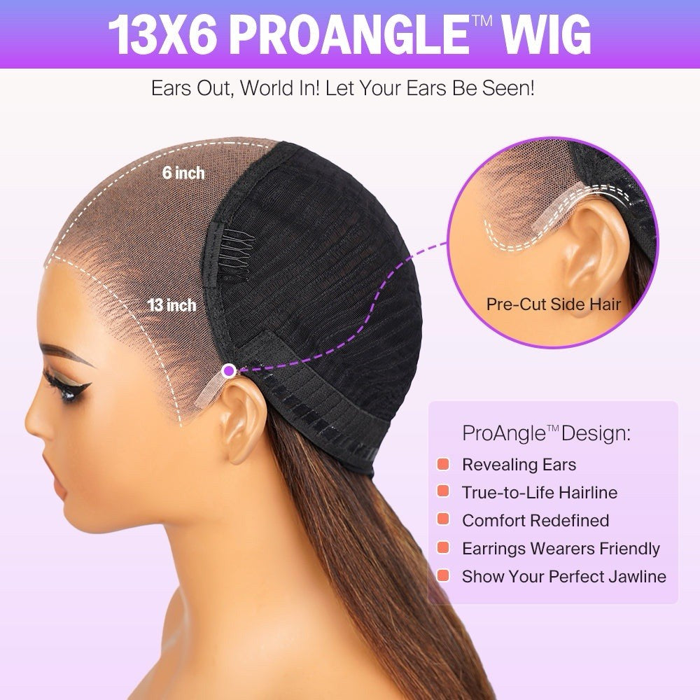 Airtouch Balayage 13x6 ProAngle Frontal Pull Go Glueless Pre-All Wigs