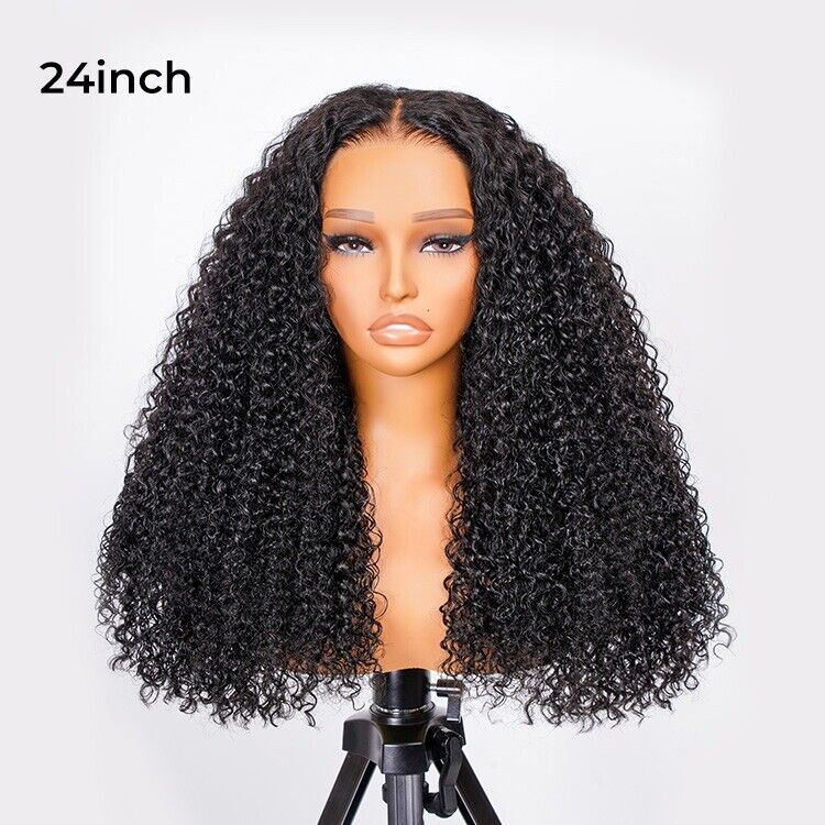 Human Hair Wigs Glueless Ready To Wear Lace Front Curly Full Density Women UK