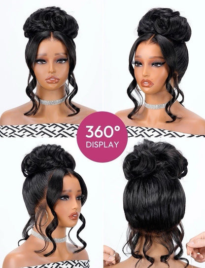 Glueless Ready To Wear 360 Lace Front Human Hair Wigs  Pre Styled Wig