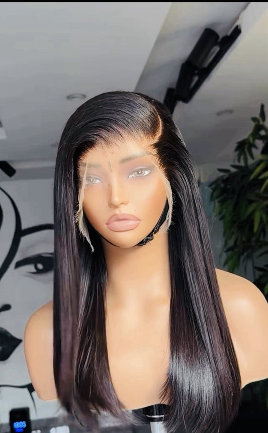 Raw Vietnamese SDD Lace Front Bone Straight Glueless Wig 250% Density