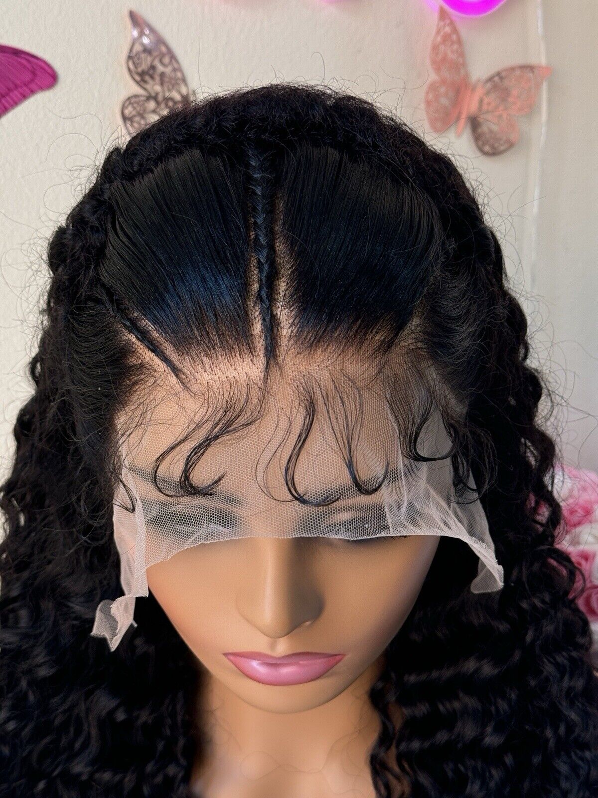 Human Hair Wigs Ready To Wear Glueless Pre Styled Lace Front Curly Wig