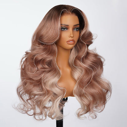 Ombre Strawberry Blonde ProAngle Body Wave 13x6 Ready To Wear Glueless Wig