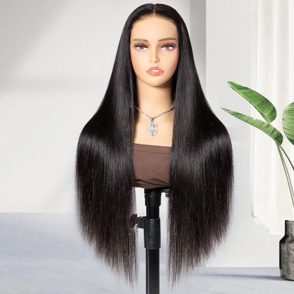 Straight 6×5 Pre-Cut Lace Wig Glueless Wig Ready To Go Bone Straight Wig 250%