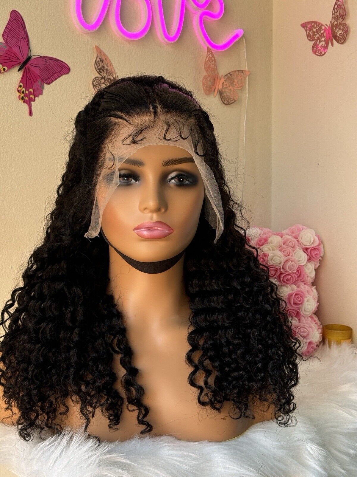 Human Hair Wigs Ready To Wear Glueless Pre Styled Lace Front Curly Wig