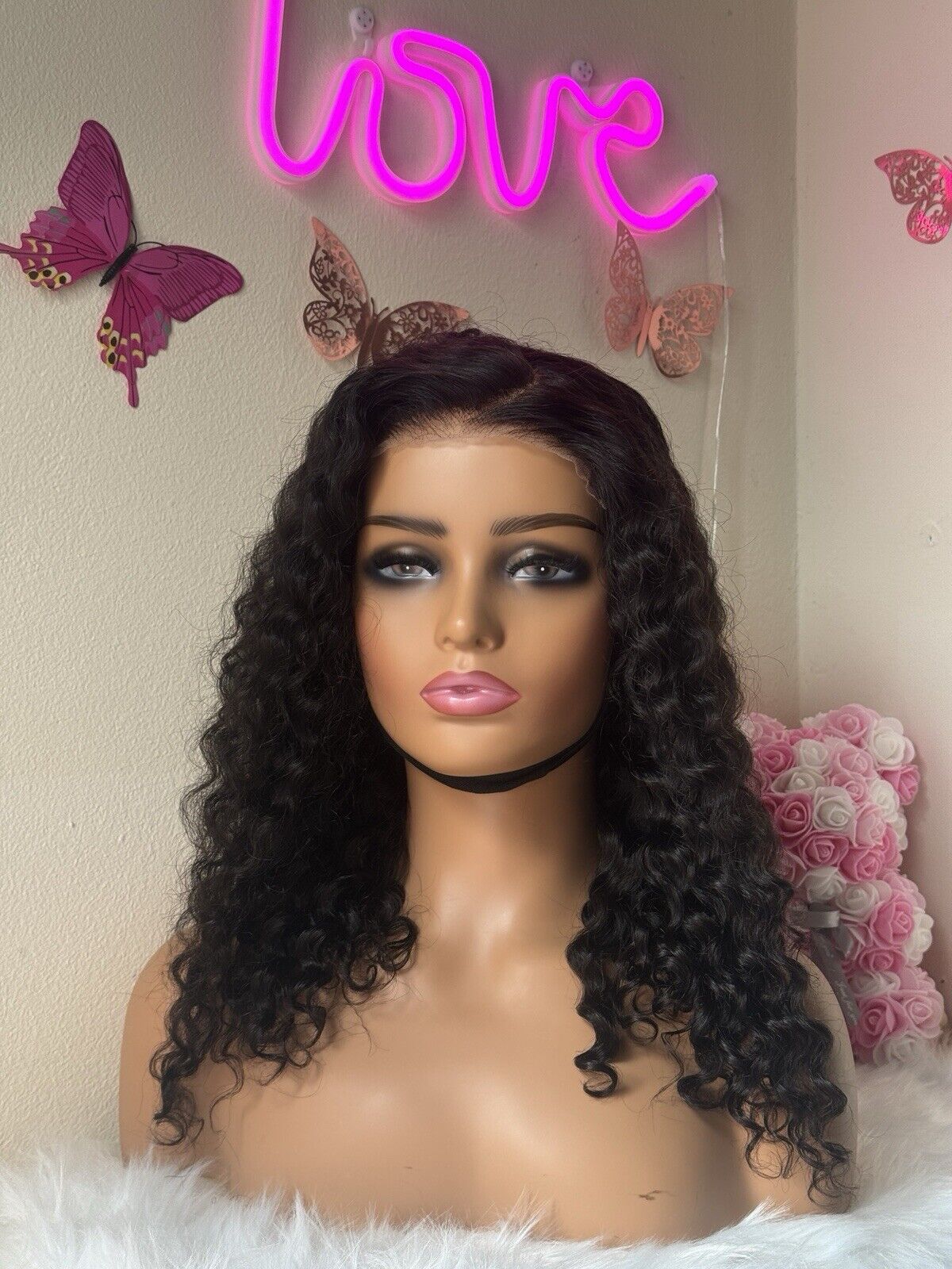 Human Hair Wigs Ready To Wear Glueless Pre Cut Lace Water Wave Curly Wig