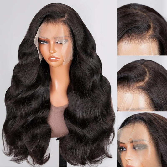 Women Human Hair Wigs Glueless Full Lace Front Wavy Short Long Wig UK