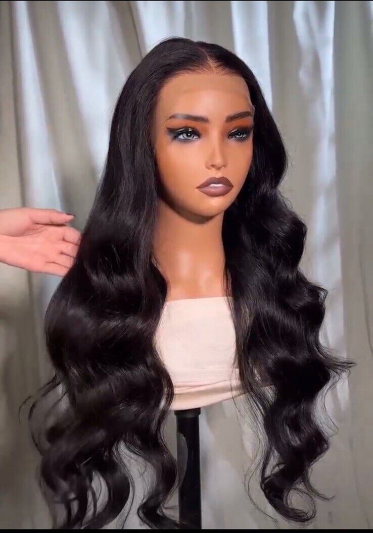 Human Hair Wigs Loose Body Wave Glueless Lace Frontal Wig 250% Density