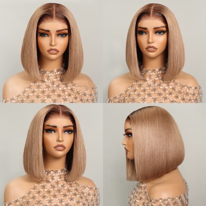 Human Hair Wig Wigs Glueless Women Wear & Go Lace Front Long Short Wig UK Blonde