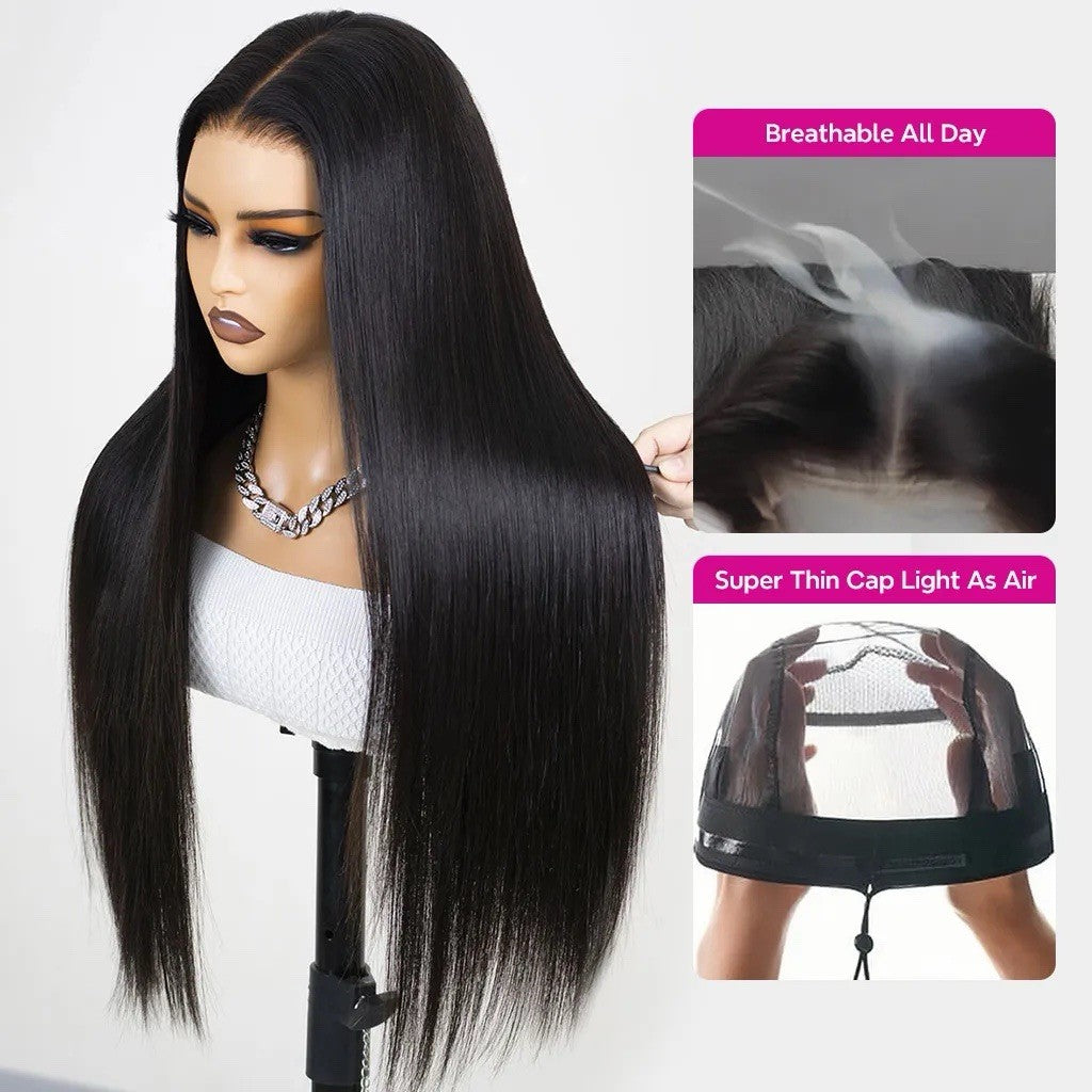 Pull & Go Glueless Wig Bone Straight Wig Invisi-String Pre-Everything 250%