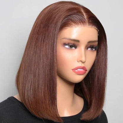 Human Hair Wig Wigs Glueless Women Wear & Go Lace Front Short Bob Wig UK