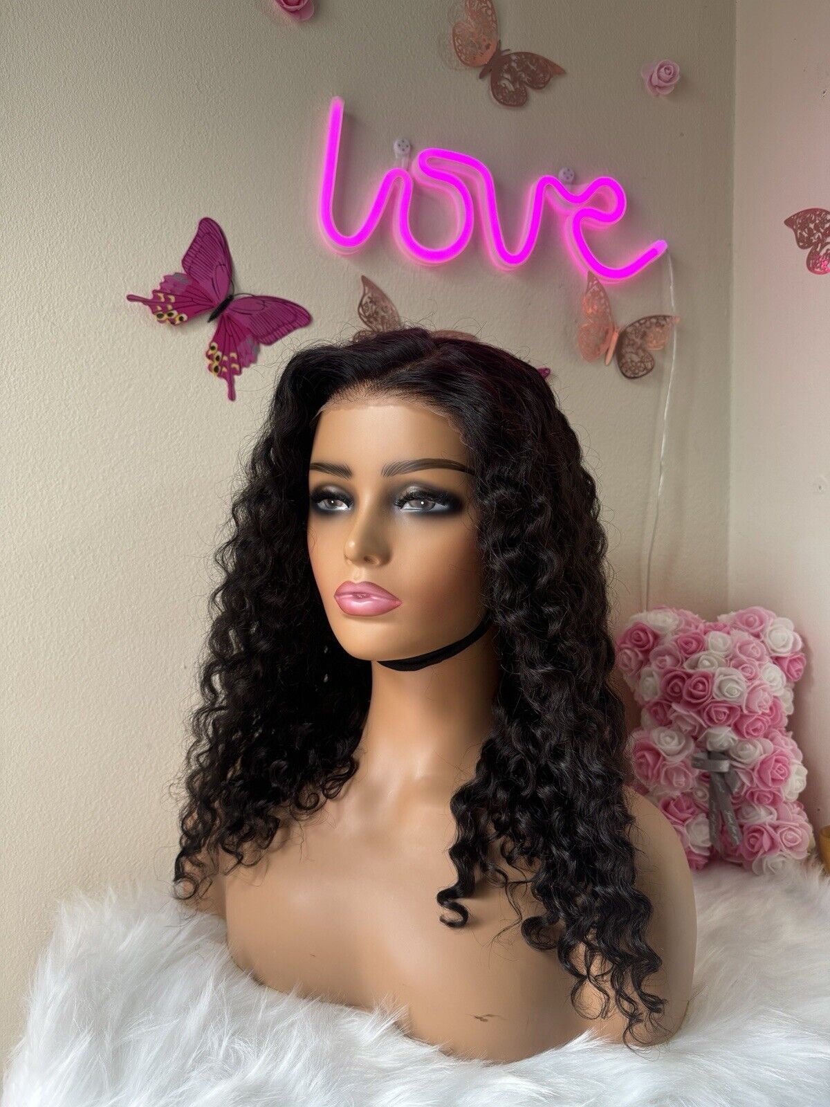 Human Hair Wigs Ready To Wear Glueless Pre Cut Lace Water Wave Curly Wig