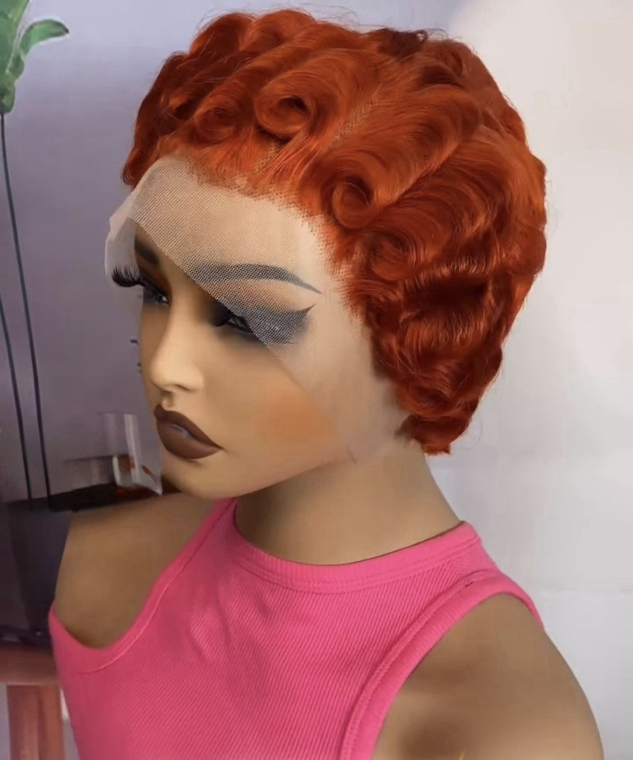 Pixie Cut Human Hair Pre Styled Ready To Wear Short Wig