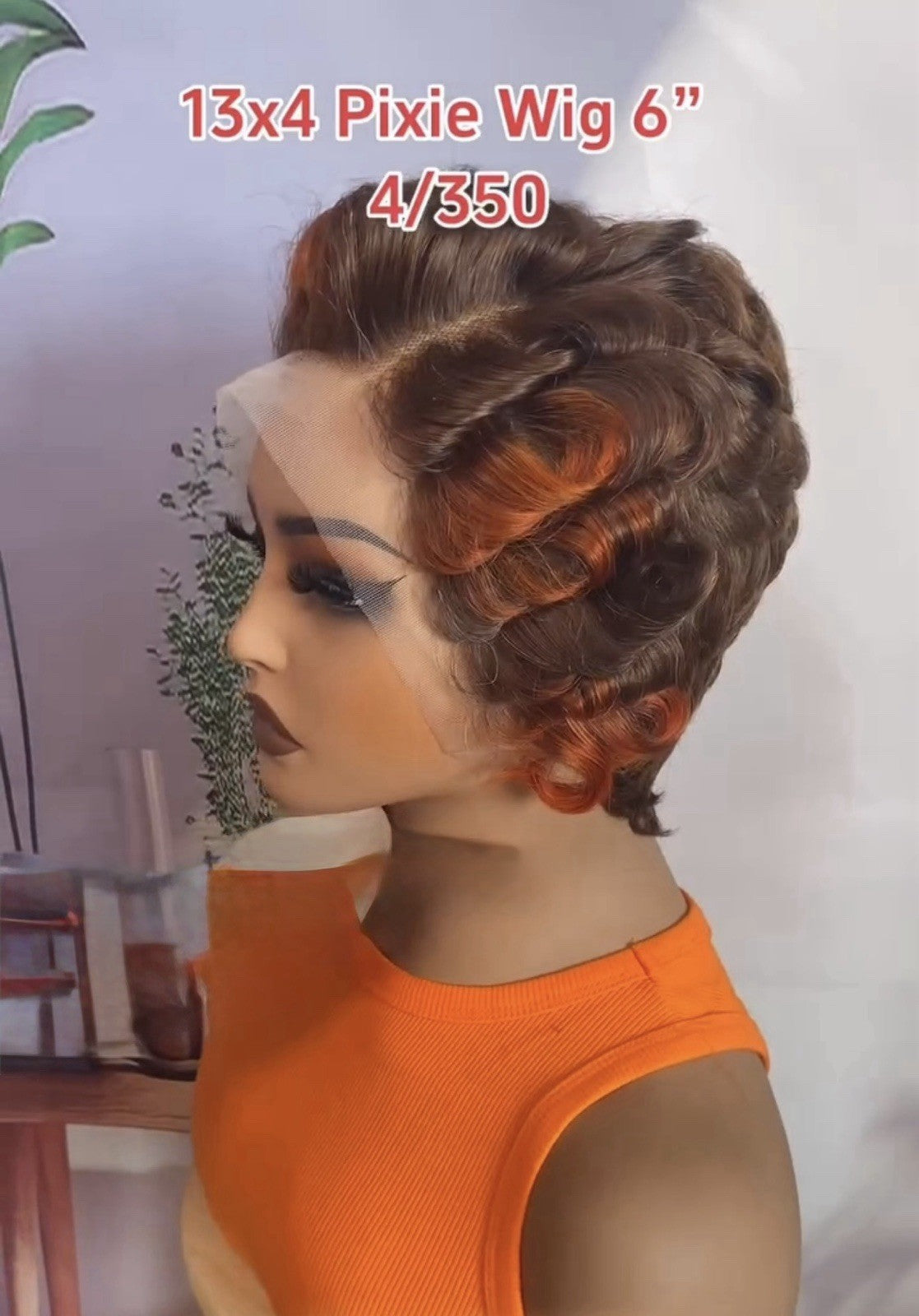 Pixie Cut Human Hair Pre Styled Ready To Wear Short Wig
