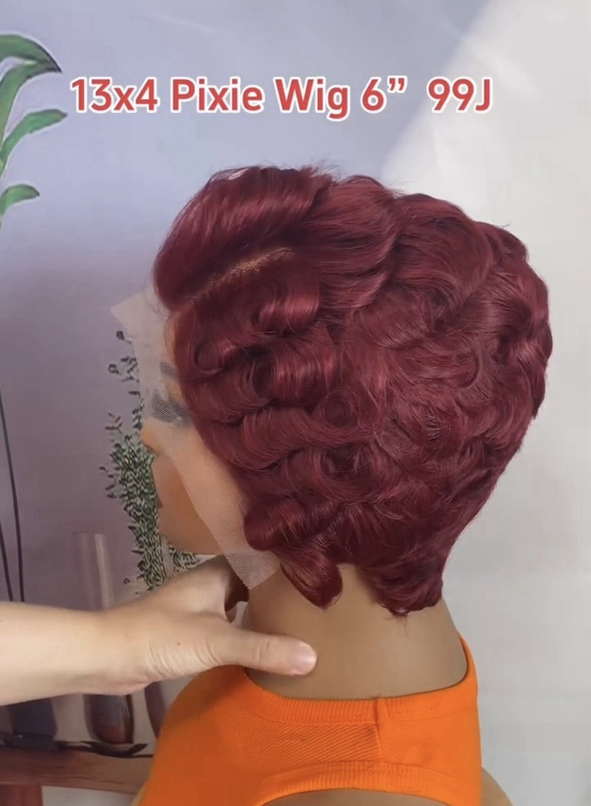 Pixie Cut Human Hair Pre Styled Ready To Wear Short Wig