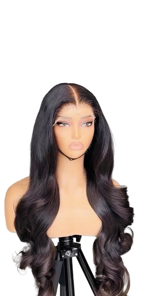Raw Vietnamese SDD Body Wave Glueless Lace Front Wig 400% Density 30inch Wig