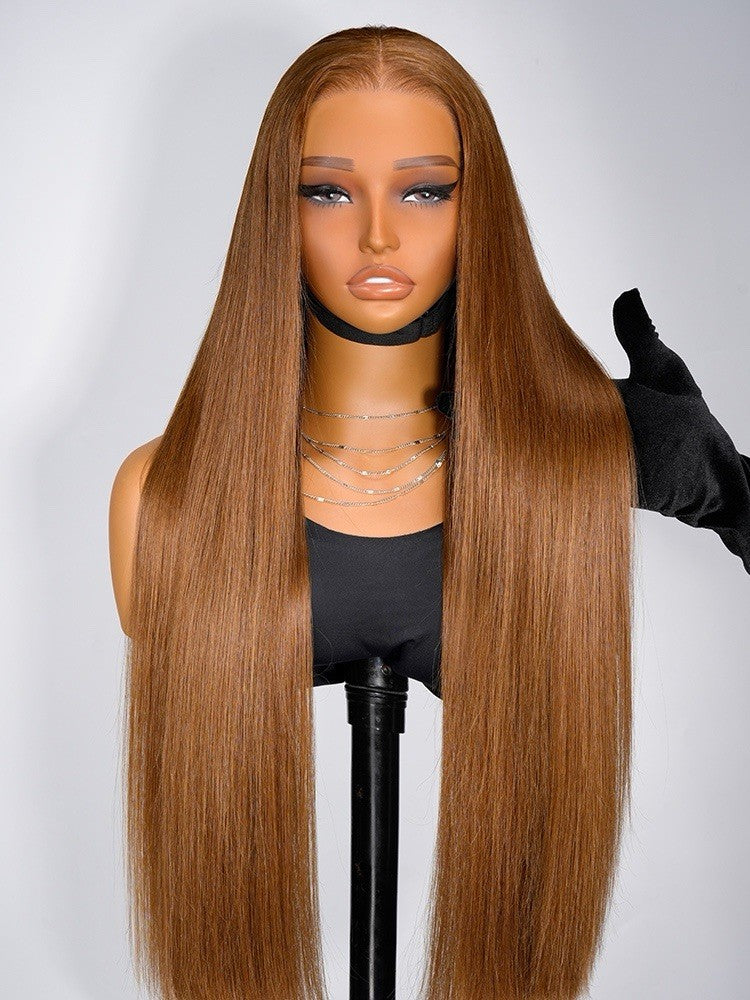 250% Density Widows Peak M Hairline Silky Straight Pre  Cut Lace Wig Glueless